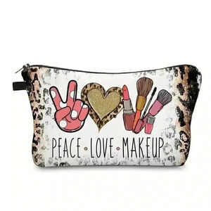 Leopard Letter Makeup Bag